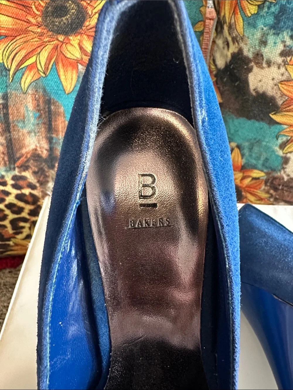 Bakers Royal Blue Suede Platform Pumps
